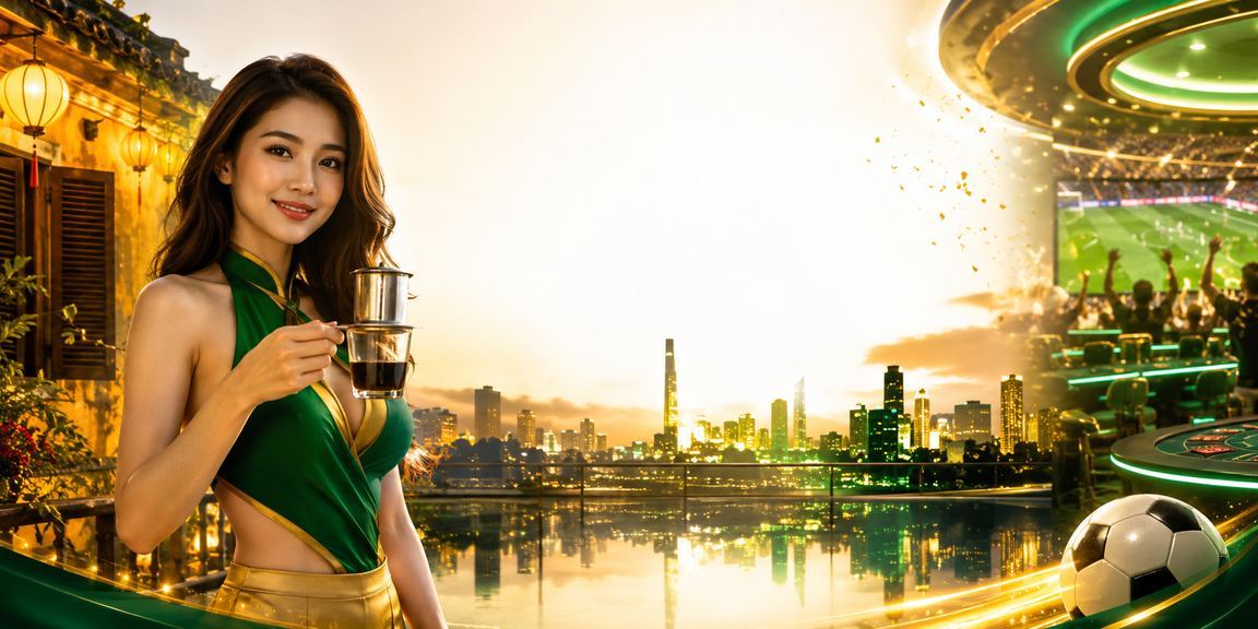 Người đặt cược thể thao bên ly cà phê sáng tại Hội An theo dõi kết quả