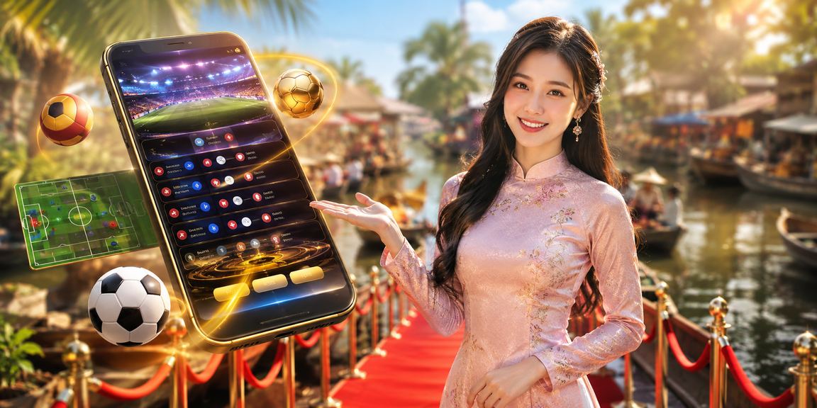 Người dùng áo dài trải nghiệm ứng dụng casino trực tuyến tại vùng Mekong